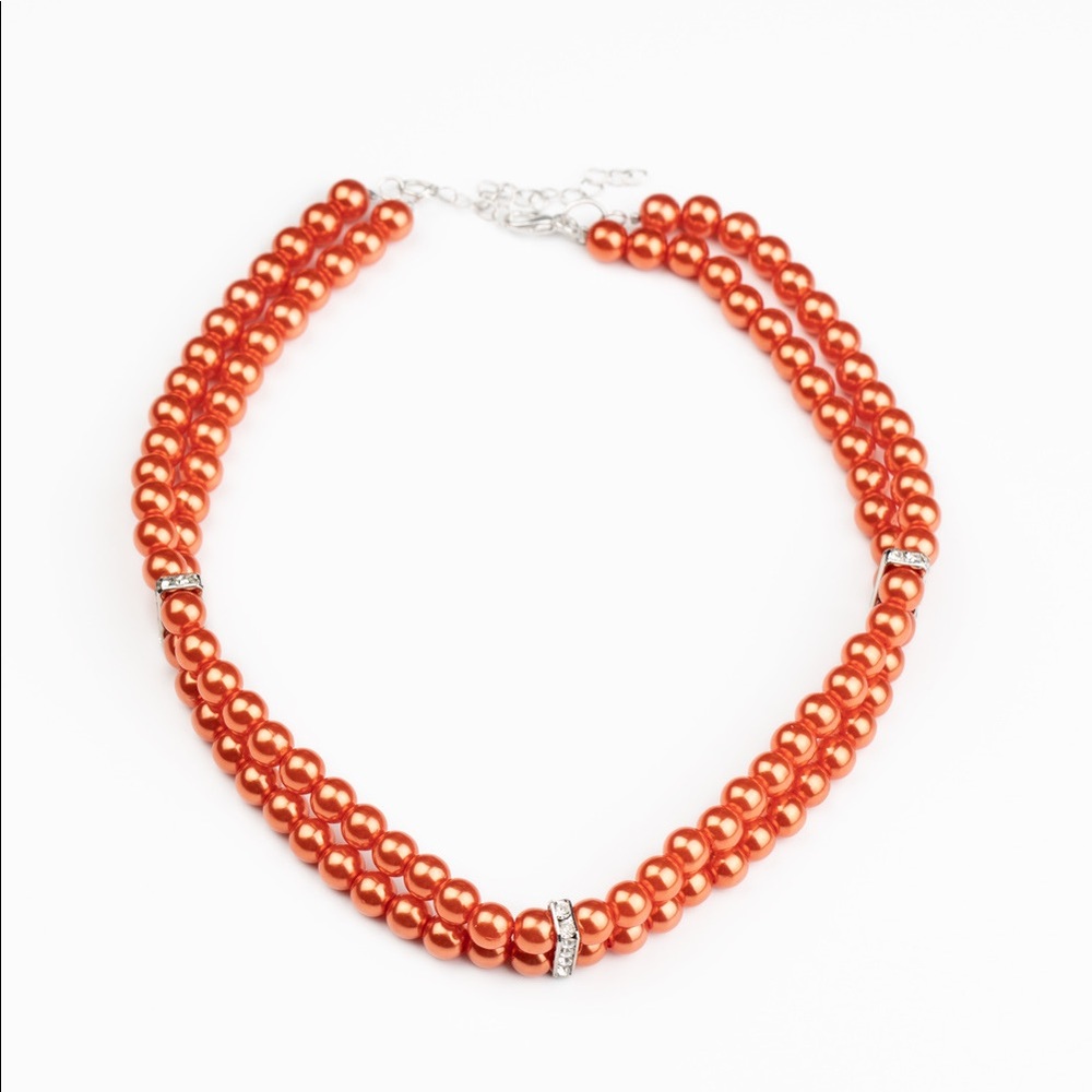 💥3/$15💥 Put On Your Party Dress - Orange Necklace